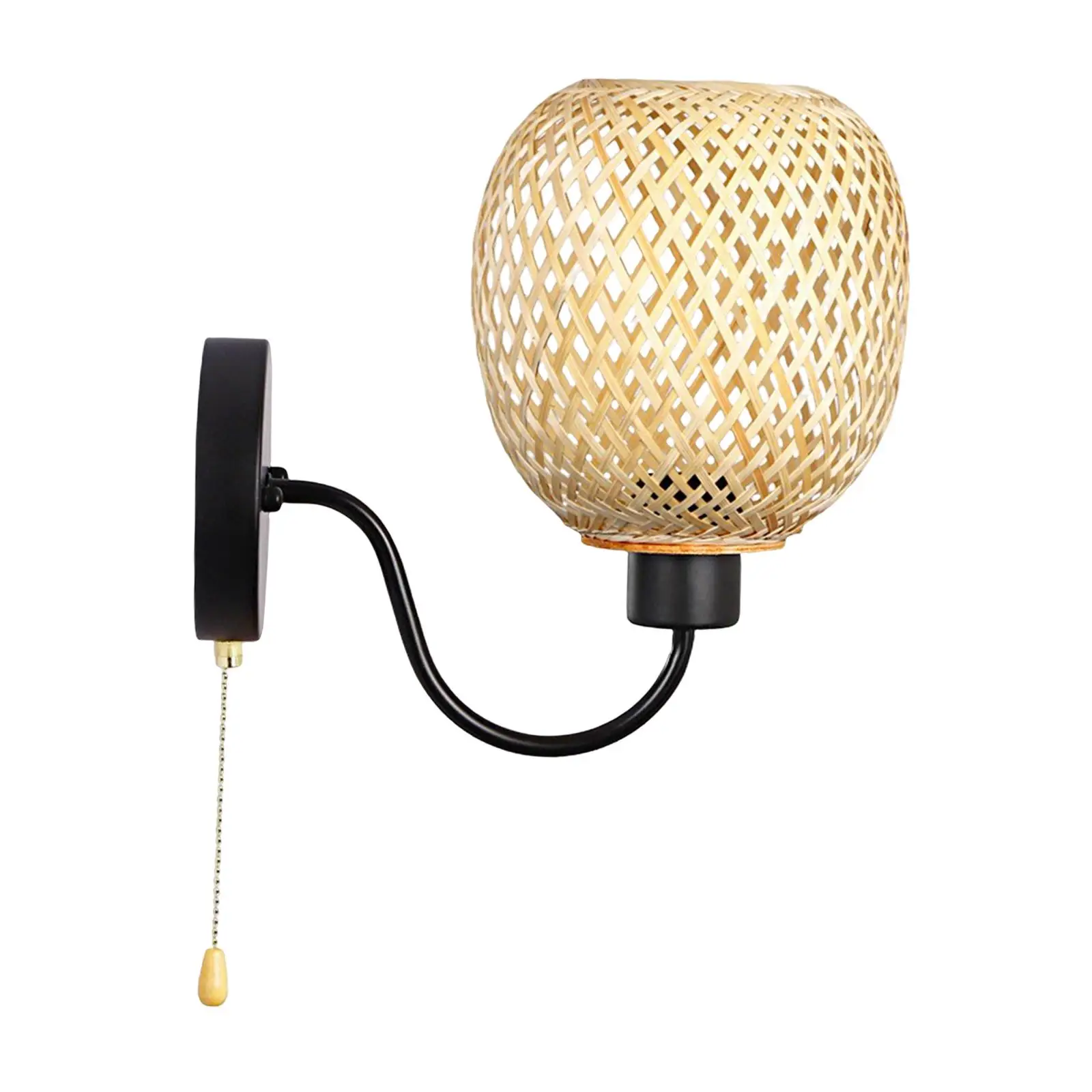 

Wall Lights Rattan Lamp Shade E27 E26 Bamboo Woven Lampshade Retro style Sconce Light Fixture for Loft Corridor Barn Indoor