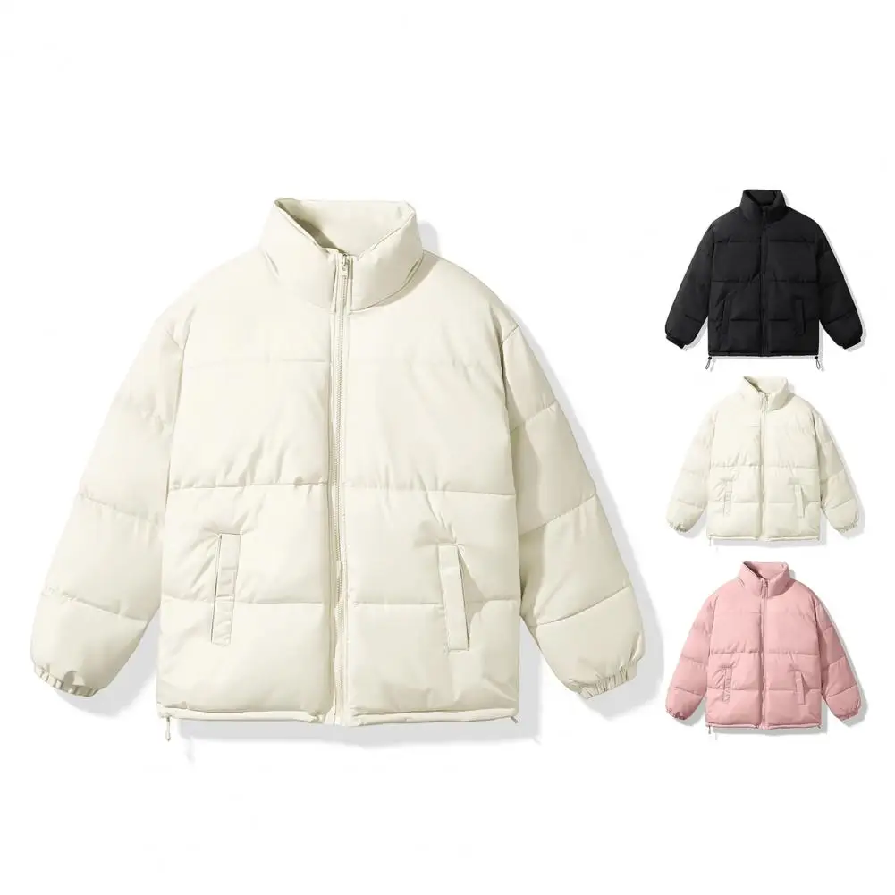 Scratch-resistant Outerwear Men Cotton Coat Men's Cotton Down Coat with Stand Collar Thickened Winter Outerwear Jacket Long