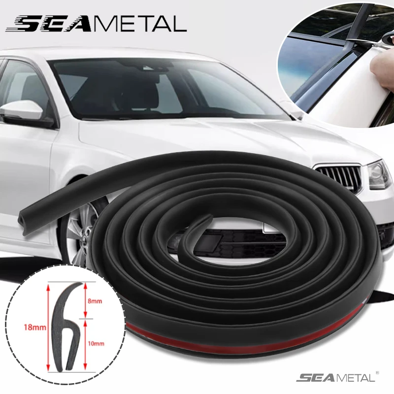 SEAMETAL Front Windshield Car Sealing Strip h Type 2m Car Roof Window Edge Seal Protector Waterproof Windproof Strips Gap Filler