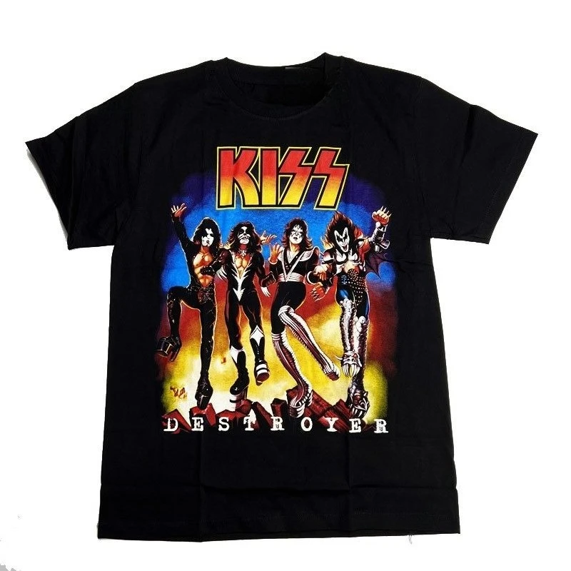 

KISS Destroyer Thai Band Classic Reissue Pure Cotton Silk Screen Printed Short-sleeved T-shirt