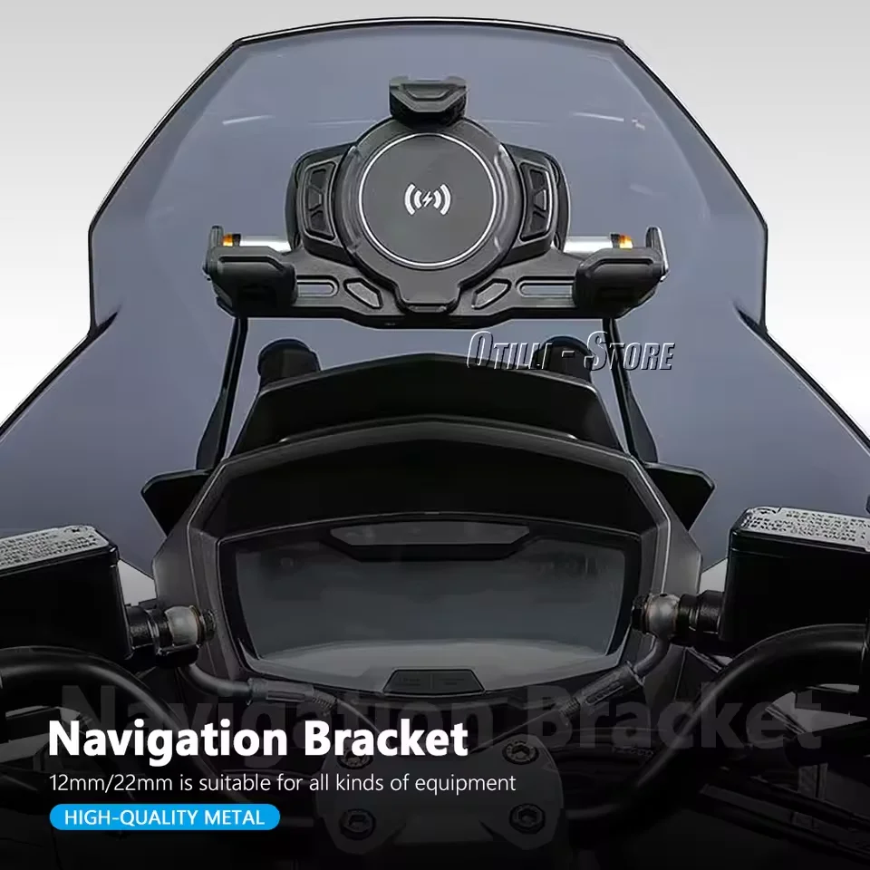 Mobile Phone Holder Wireless Charging Support GPS Navigation Bracket Motorcycle For Aprilia SRGT200 SR GT200 GT 200 2022 2023