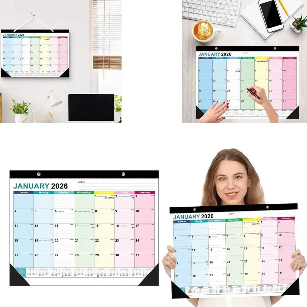 

Large Format 2026 Wall Calendar Waterproof Cover Transparent Time Agenda Planner Daily Planning Monthly Calendar Home Decoration