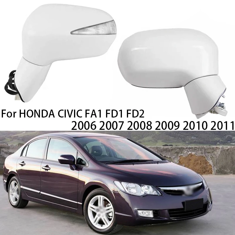 For HONDA CIVIC FA1 FD1 FD2 2006 2007 2008 2009 2010 2011 Auto Car Side Rearview Mirror Assy 3 Wire 5 Wire