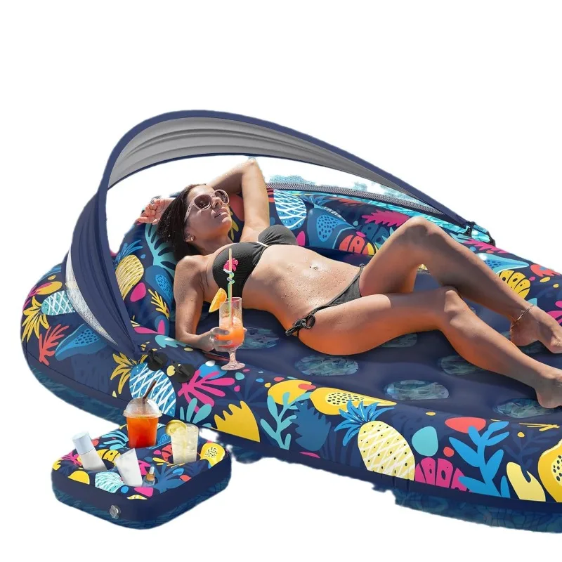 

3 in 1 Shade Inflatable Hole Floating Row, Pool Party Resort Pool Removable Shade