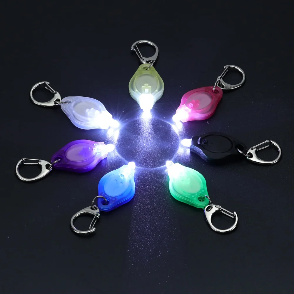 Led Keychain light Mini Multicolored Cool Popular White Light Child Schoolbag backpack Stairs Emergency Lighting Flashlight Lamp