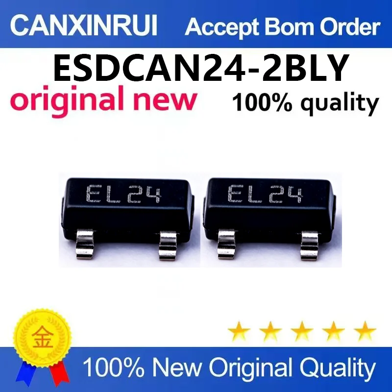 （5pcs-100pcs）Original genuine ESDCAN24-2BLY silk screen EL24 SOT-23 electrostatic and surge protection TVS/ESD