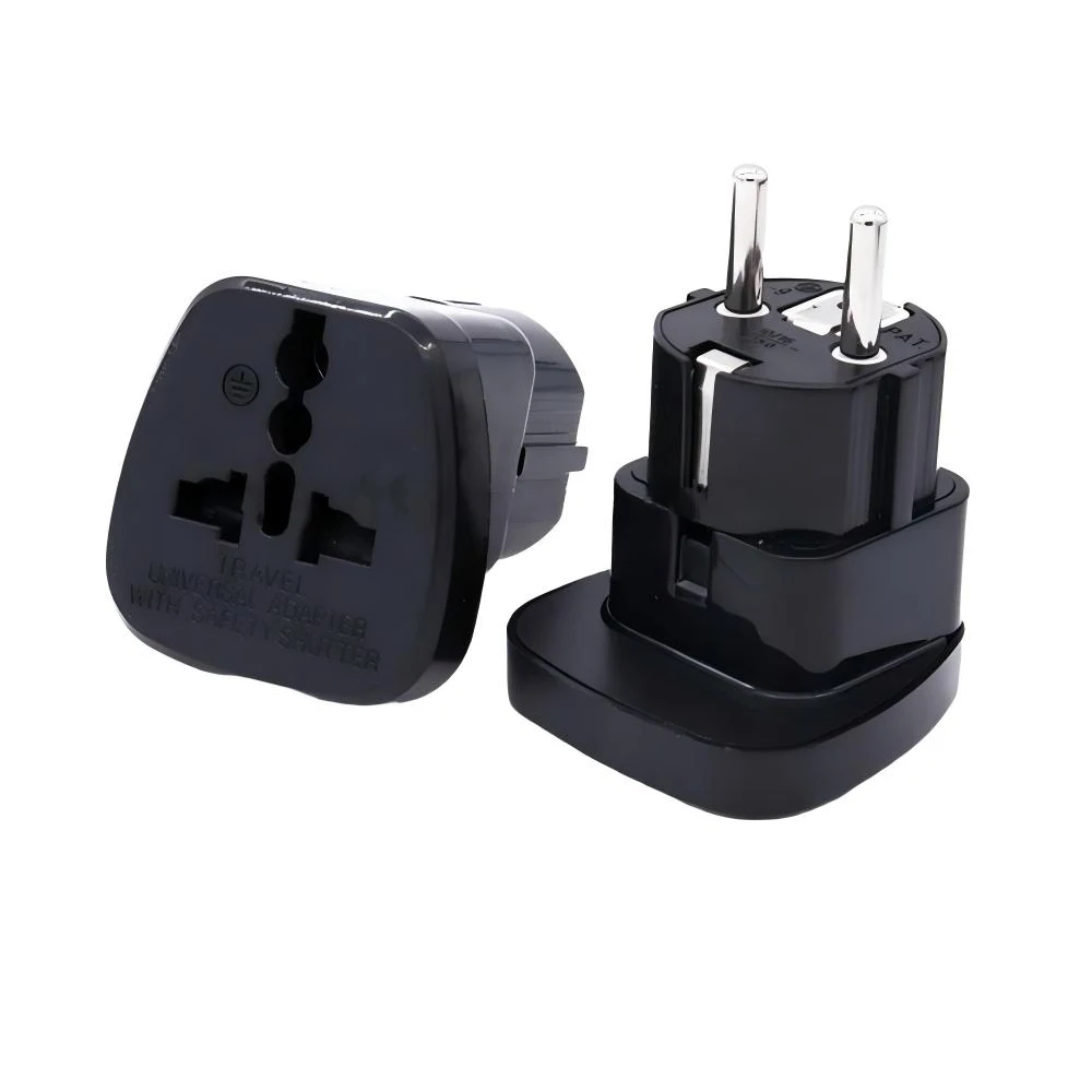 EU 4.8mm Travel Power Adapter Socket Portable 2 Round Pin Multi Outlet Extension Plug 16A 250V Charging Socket for Travel Use