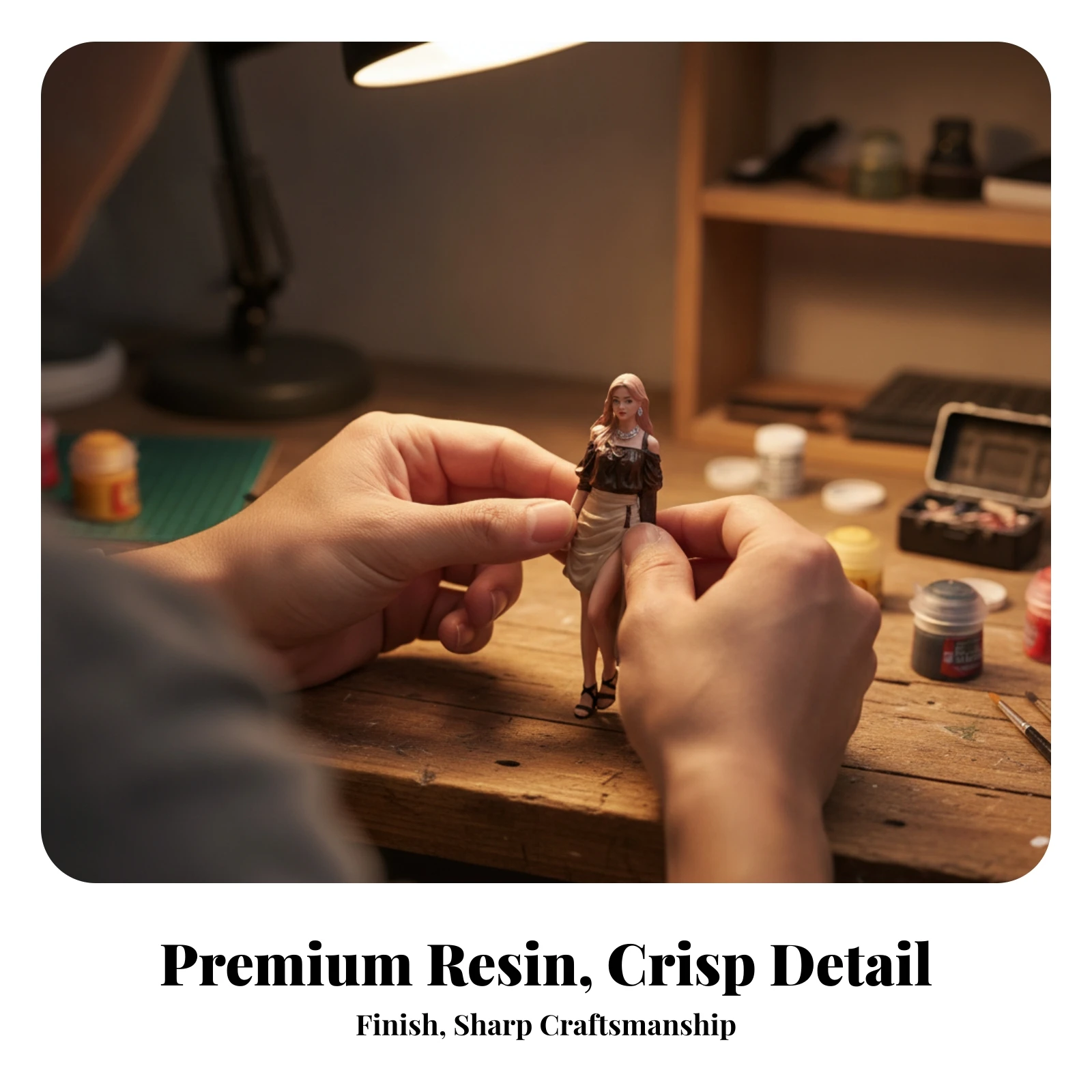Miniature Scene Figure Hand-Painted Resin Character Model Scale Model Figure Premium Diorama Props Tiny for Collectors, Dioramas