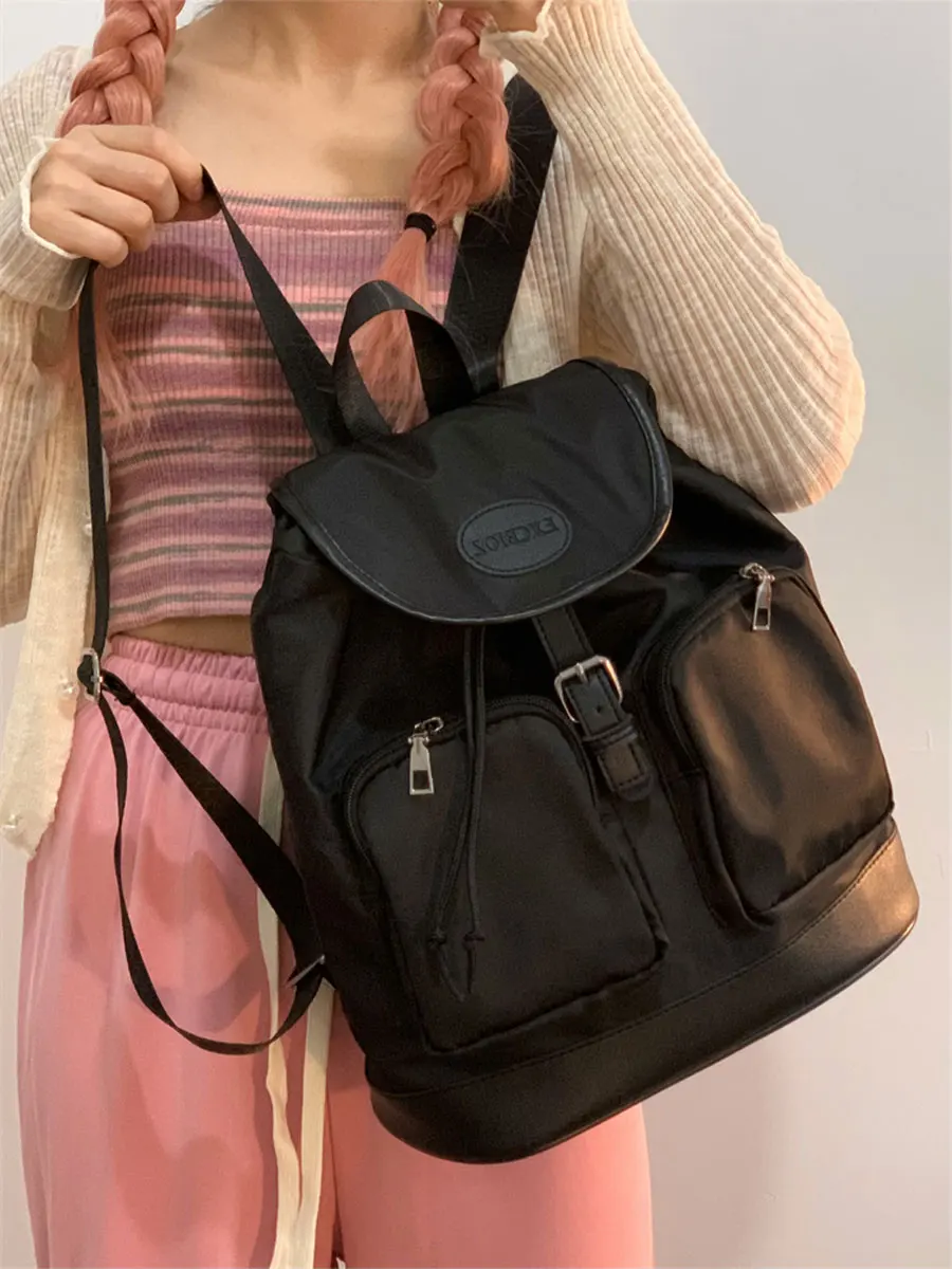 

Casual Versatile Bapa for Students Commuting And Class Small Size Bookbag Nylon Material Dual Straps Lightweight Waterproof