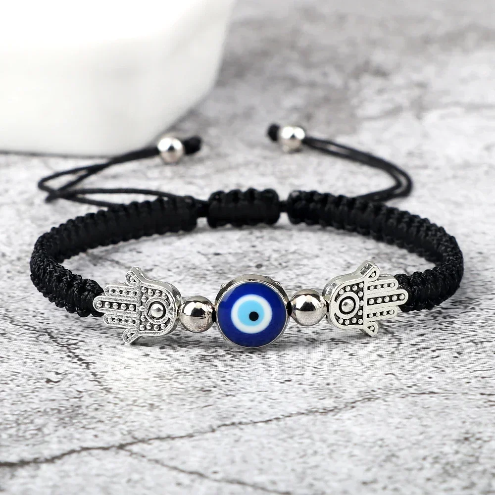 Nueva pulsera turca contra el mal de ojo para mujeres y hombres, cadena roja trenzada de la suerte, elefante Retro, cuerda multicolor de la suerte, joyería para la muñeca