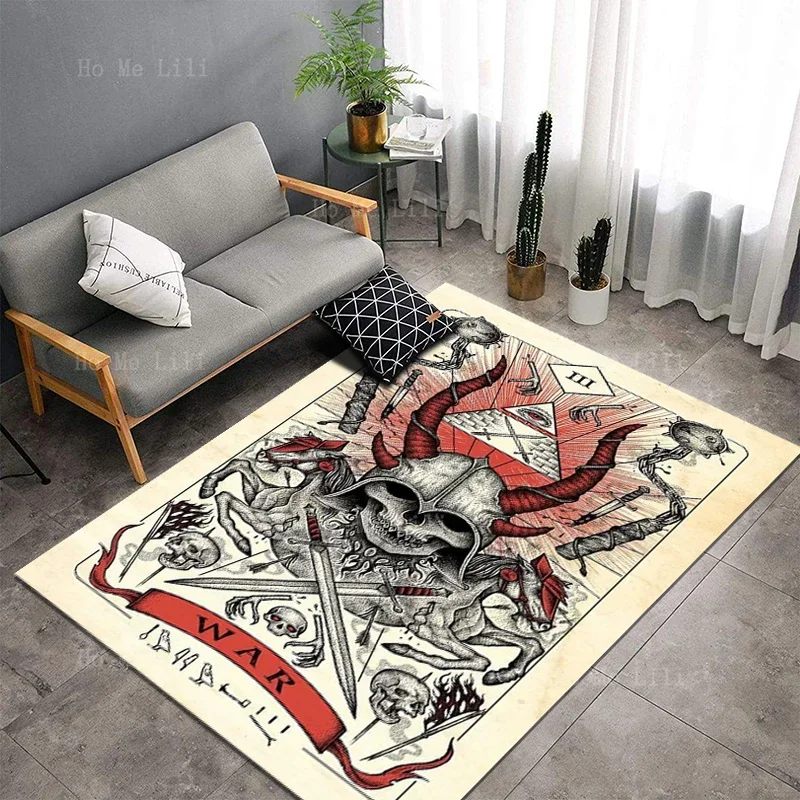 Four Horsemen Of The Apocalypse Concept Of Role The Dark Blood Knight Floor Rugs By Ho Me Lili