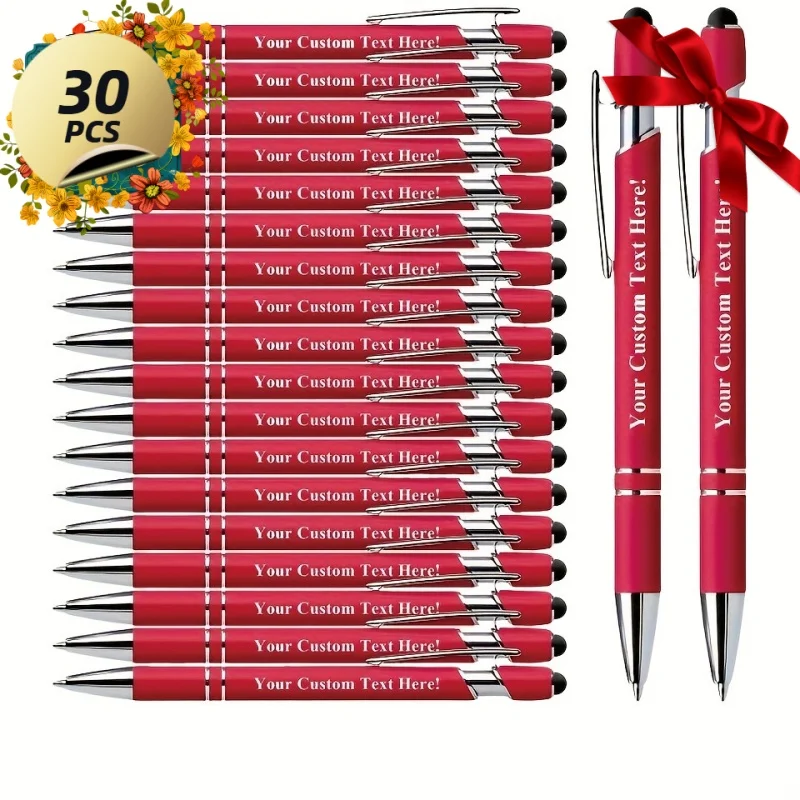 

30pcs Customizable Metal Ballpoint Pens Business Office Meeting Signature Pens School and Corporate Gifts Hotel Conference