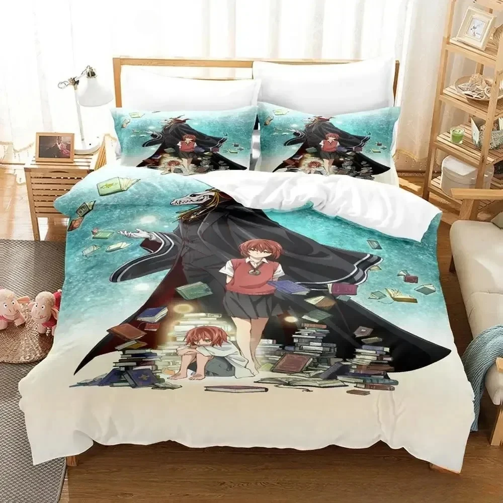 

3d Anime The Ancient Magus' Bride Bedding Set Printed Bed Set With Pillowcase Bed Duvet Cover Soft Single Double Queen King Size