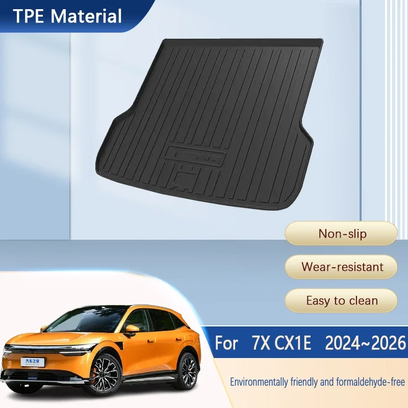 

Car Trunk Mats For Zeekr 7X Car Accessories CX1E 2024 2025 2026 Auto Anti-slip Trunk Storage Pads Liner Mats Carpet Accessories