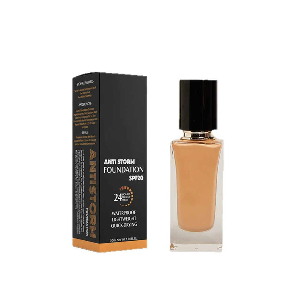 3-color Private Label Liquid Foundation Custom Logo 30ml Lightweight SPF 20 Face Base Foundation Long-lasting Oil-control Makeup