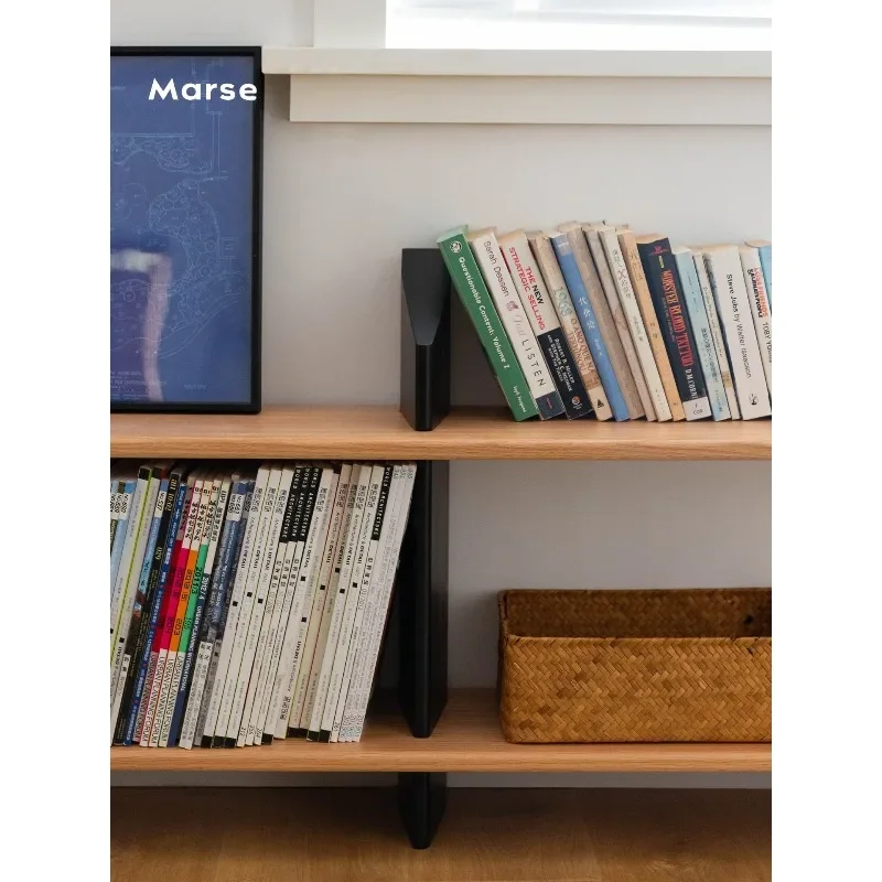 Bookcase medieval floor-to-ceiling integrated bookshelf against the wall two-way partition display shelf