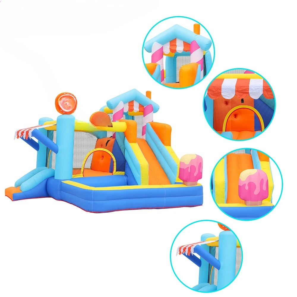 

Household indoor slide jumping bed outdoor small non-slip inflatable castle paradise