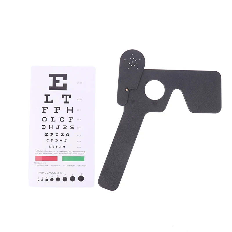 1Pcs Hand Occluder Occluder + Eye Test Chart Multi 17 Pin Hole Hand Occluder Optometry Instrument Tool With Eye Test Chart
