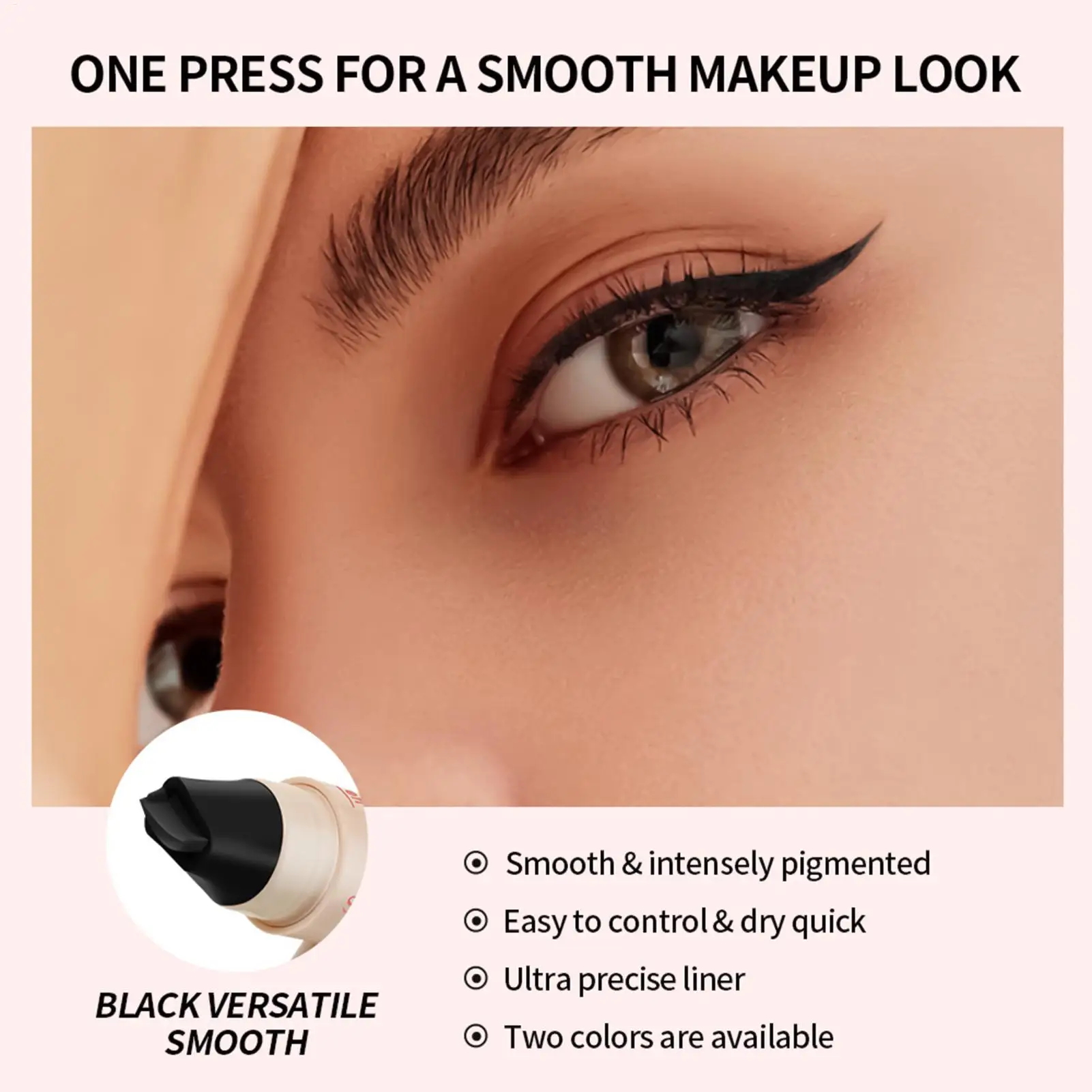 Waterproof Double Wing Integrated Eyeliner Stamp Sweat Proof & Long Lasting Easy to Use for Beginners Lazy Makeup Stencil view 5