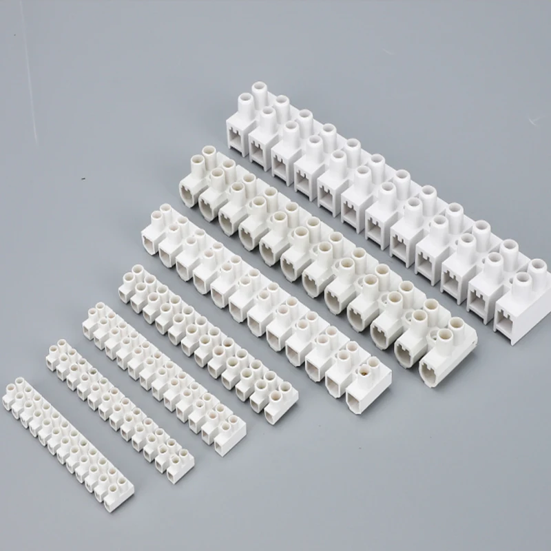 

5Pcs 12 Position plastic terminal row wire connector electrician high-power terminal X3-1012 30A Terminal Block Flame retardant