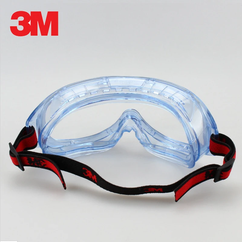 Lunettes de protection 3M 1623AF, grande Vision, protection contre les éclaboussures chimiques, transparentes, Anti-vent, sable, poussière, chocs, polissage