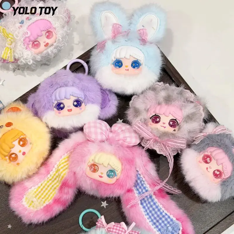 

Sanmi Bunny Girl Plush Blind Box Portable Makeup Mirror Cute Cartoon Doll Keychain Pendant For Girls Bag Decoration Presents