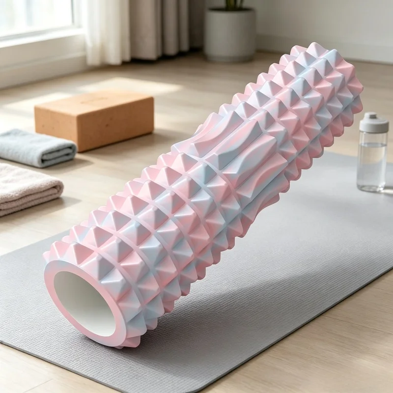 45*12cm Crescent Solid Foam Roller, Deep‑Tissue Muscle Massage Roller for Yoga Pilates Home Fitness Exercise
