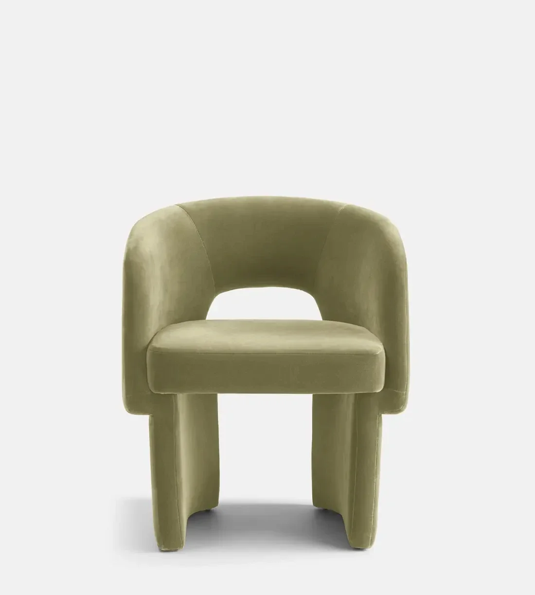 

For Upholstered Luxury Villa Home Kitchen Furniture Modern Indoor Cut-out Back Wood Frame Velvet Dining Chair