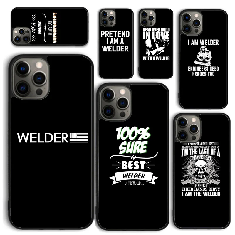 I'm a Welder Engineers Need Heroes Too Vintage Welding Phone Case for iPhone 16 15 14 12 13 mini PLUS XS XR 11 PRO MAX