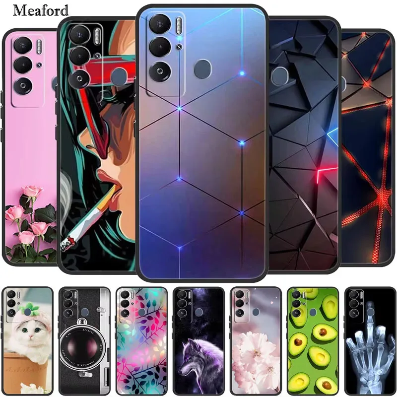 For Tecno Pova Neo Case Animals Soft Silicone Back Cover Phone Case for Tecno Pova Neo Bumper Coque LE6 Shockproof PovaNeo Funda