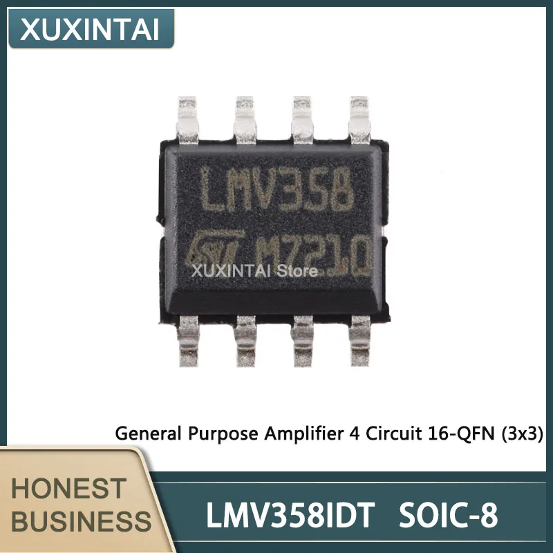 20Pcs/Lot New Original   LMV358IDT  LMV358  General Purpose Amplifier 2 Circuit Rail-to-Rail 8-SOIC