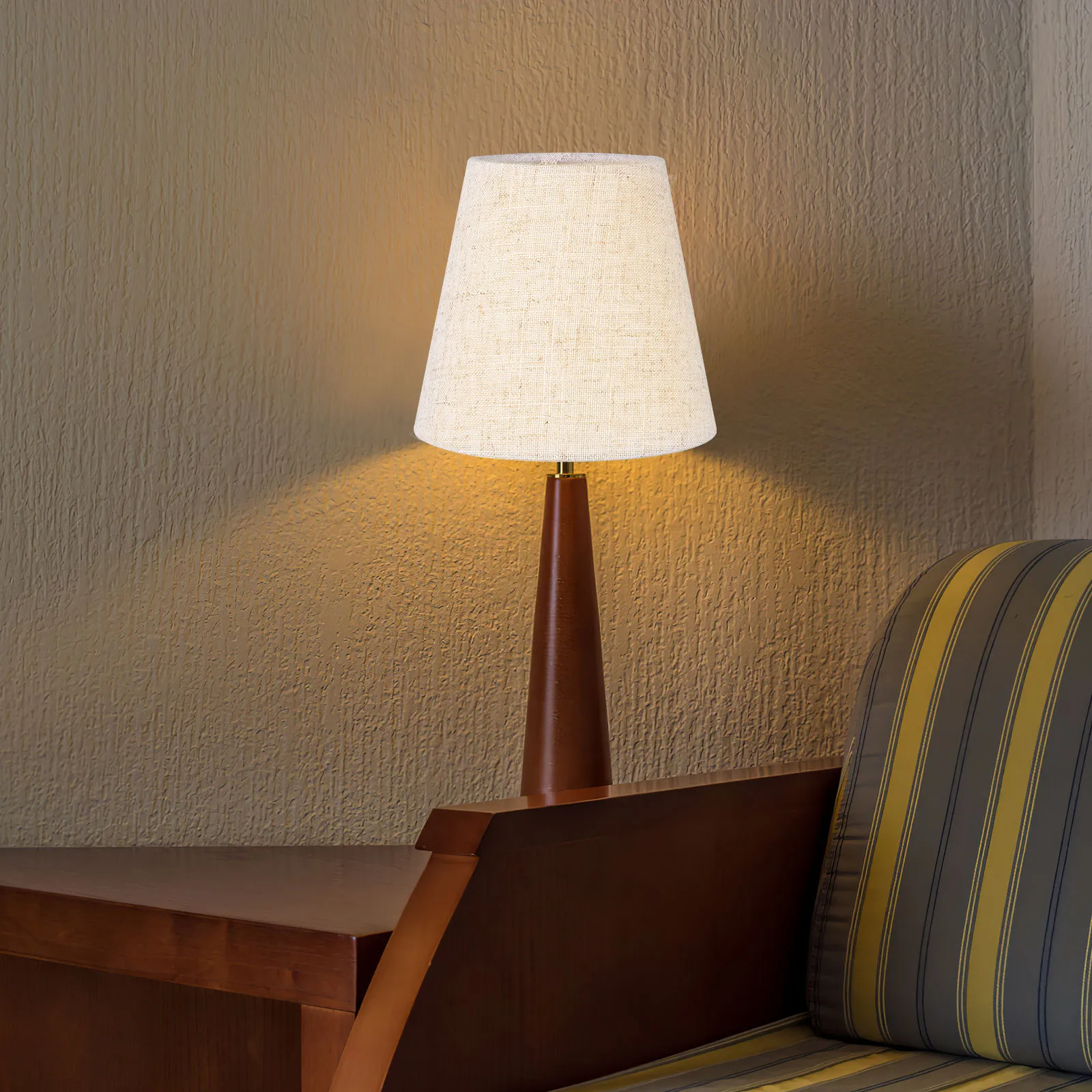 

2 шт. льняные тканевые абажуры, прочные защитные чехлы для люстр, настольных и напольных ламп, декоративные абажуры для естественного теплого света