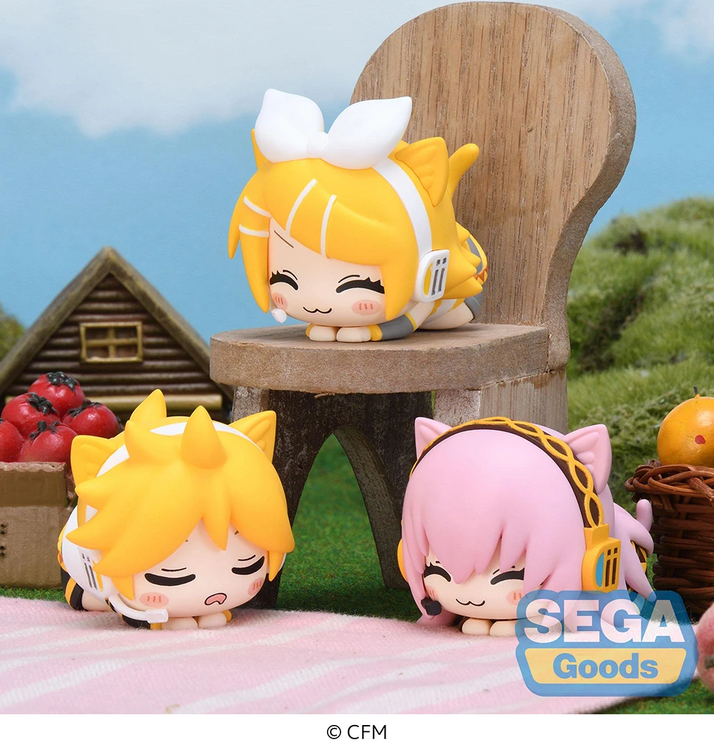 Pre Sale Original Sega Ohiruneko Mini Figure Piapro Characters Kagamine Len Kagamine Rin Megurine Luka Mini Anime Q Style Figure