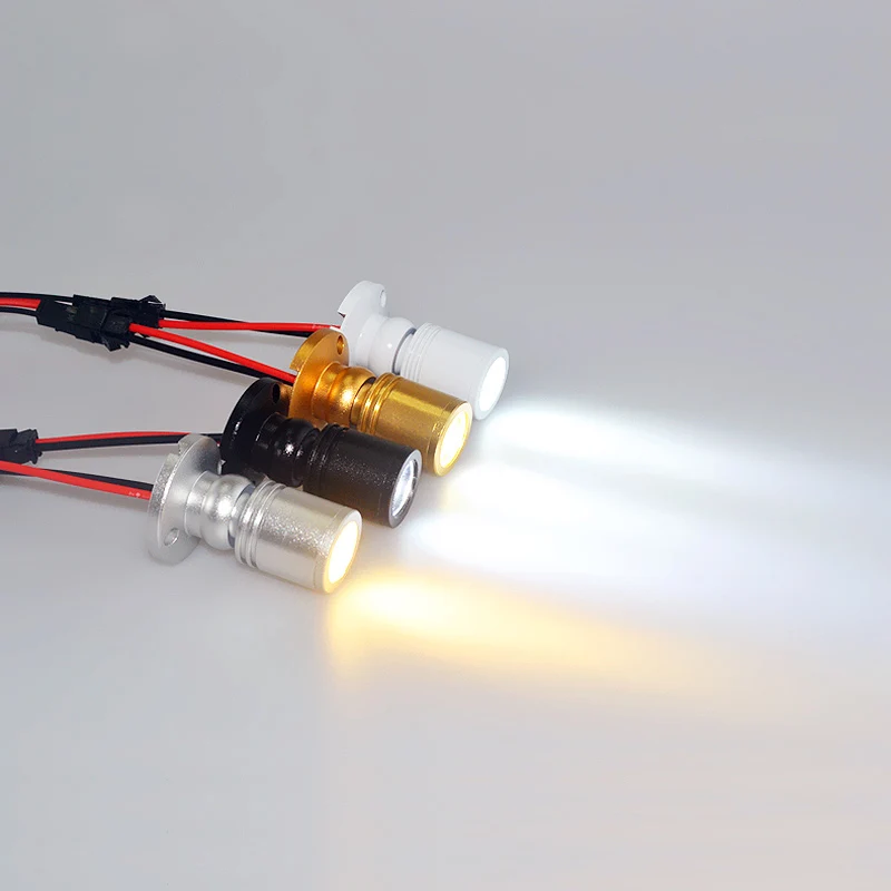 Punktowe reflektory LED 3W 2W AC85-265V DC12V 24V ściemniania oświetlenie sufitowe led montowane na powierzchni żarówki do szafki licznik biżuteria