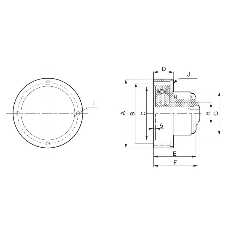High Speed JAB 15 25 40 60 Air Pneumatic Collet Chuck Cylinder Integrated Air Collet Chuck 5C Collet Chuck CNC JAB 5C