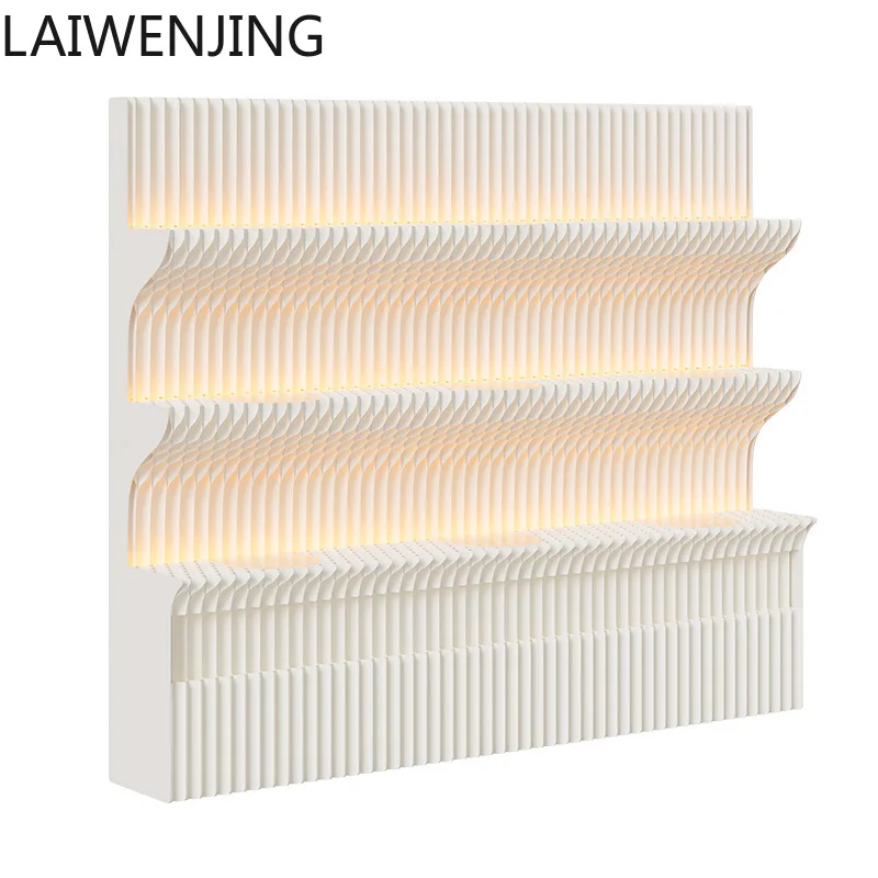

HLZ screen partition background wall office baffle foldable mobile shelf paper wall luminous screen