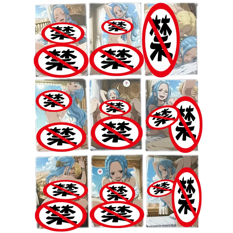 9pcs/set Nude Card One Piece Nefertari D. Vivi Anime Sexy Card ACG Adult Goddess Games 18+ Comics Collection Card Toys Gifts