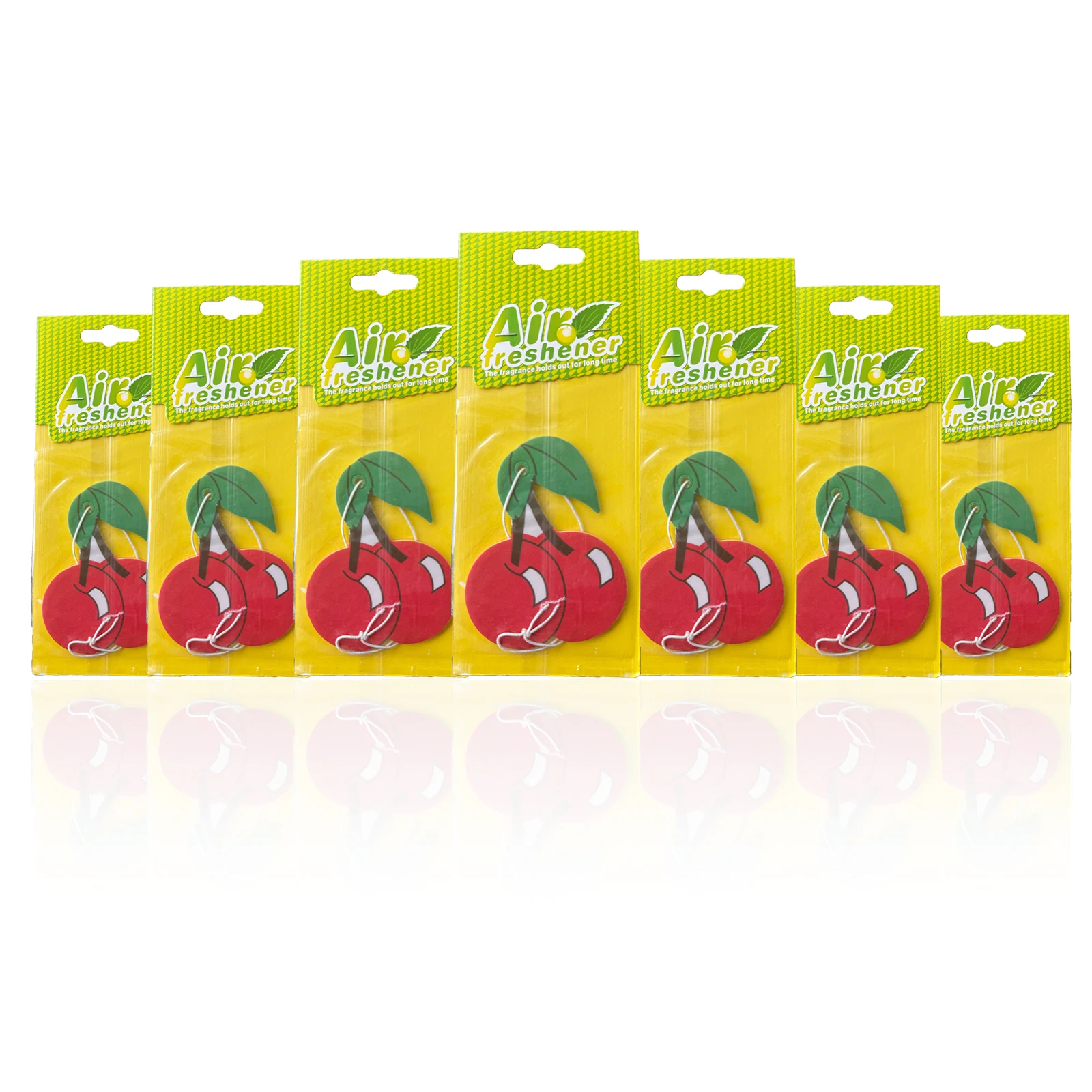 5/20pcs Cherry Scent Car Air Freshener, Natural Tea-Scented Paper, Car-Mounted Hanging Type, Car Interior Accessories