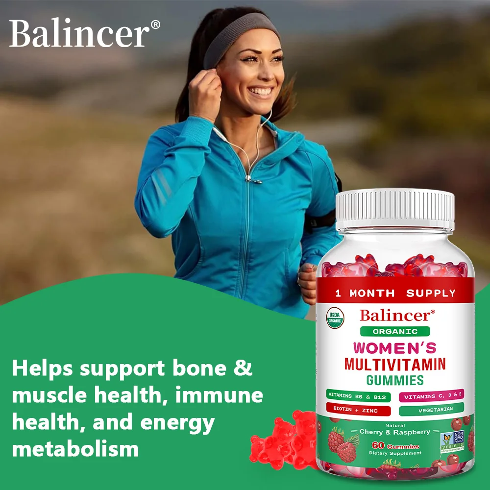 

Ежедневные женские мультивитаминные жевательные конфеты — витамины С, B и цинк, поддержка иммунитета, здоровье кожи, без глютена, без глютена