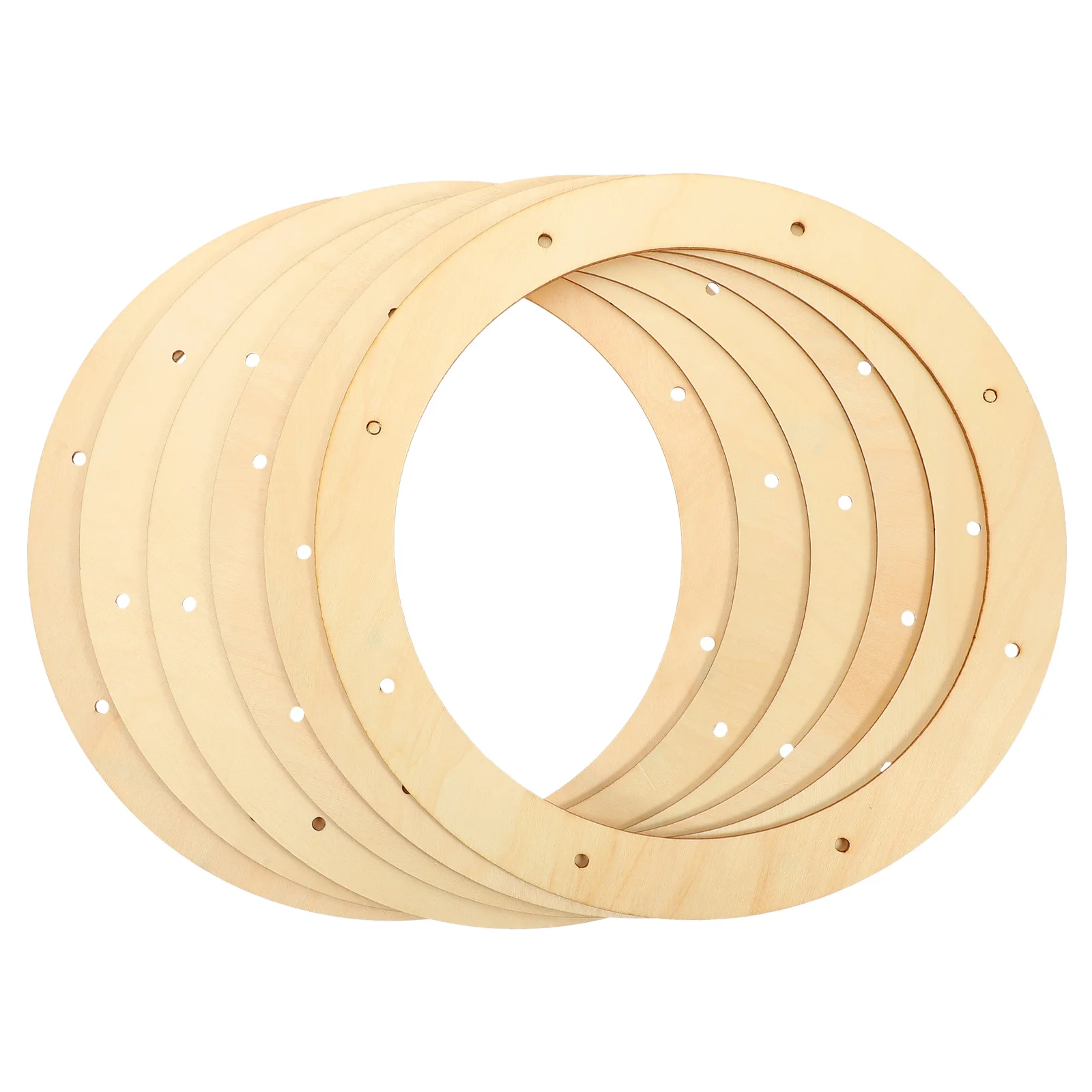 

6Pcs Wood Made Wreath Frames for DIY Projects Durable Smooth Touch Christmas New Year Decorations Wreath Making Supplies
