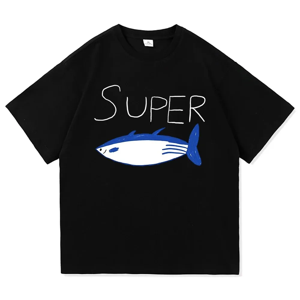 Camiseta Jin Super Tuna Fish Kawaii Retro moda hombres/mujeres ropa Harajuku camisetas de alta calidad ropa regalos de días camisetas