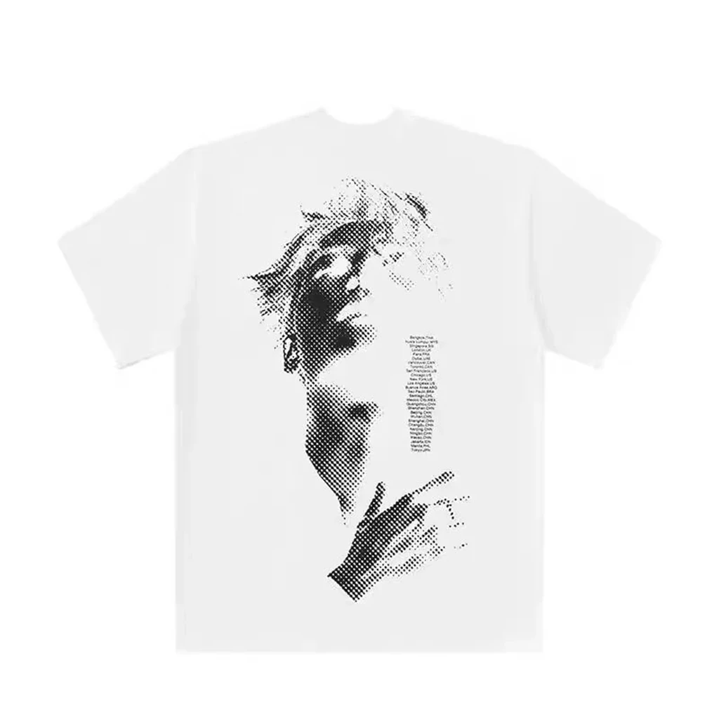 Y2K NEW Short-Sleeve MAN GOT7 jackson wang magic manTHE MAN T-Shirt Loose-Fit Print Star Cotton Summer MAGIC MAN Star Same Style