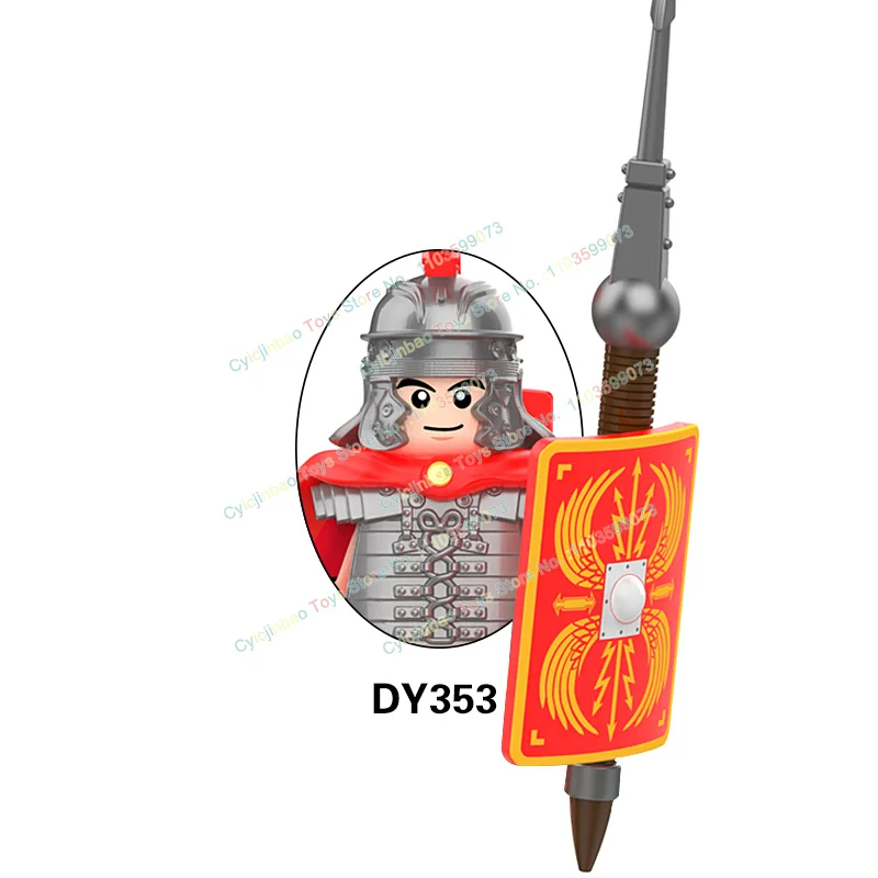 Medieval Military Knight Legion Hoplite Centurion Soldier Roman War Building Blocks Weapons Accessories Toys for kids DY351-362