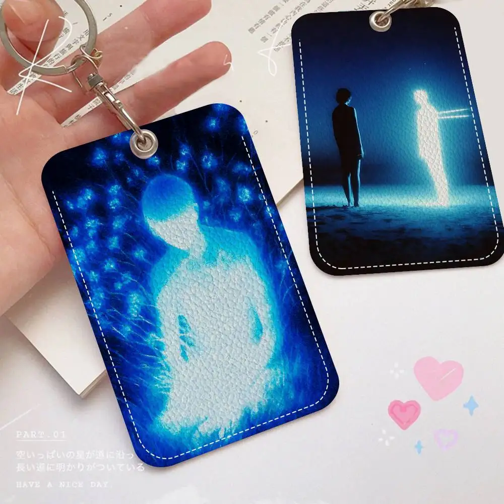 شعبية أناقة INS نمط الأزرق ساعة شارة حامل المفاتيح للبنك الأعمال حامل بطاقة العمل بطاقة الطالب بطاقة واقية