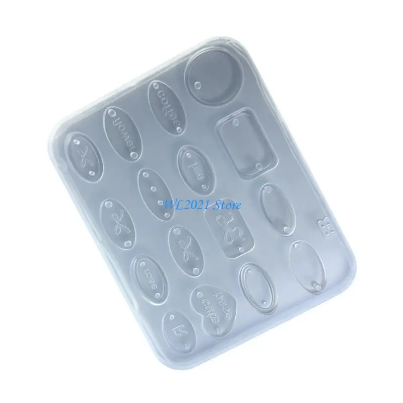 

G5GC Multi Silicone Resin Mold for Jewelry Keychains with Hanging Holes Mould