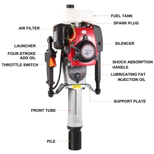 Ground Screw Pile Driver Machine Mini Electric Pile Driver For Small Ground Anchor