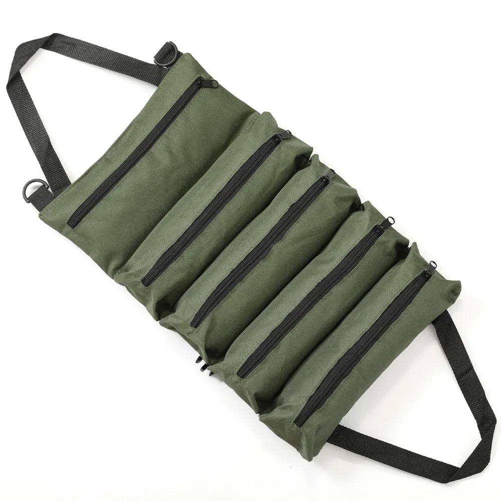 Roll Up Tool Bag Portable Tool Roll Bag Multi Pockets Oxford Cloth Tool Pouch Multi-Function for Mechanic Electrician Hobbyist