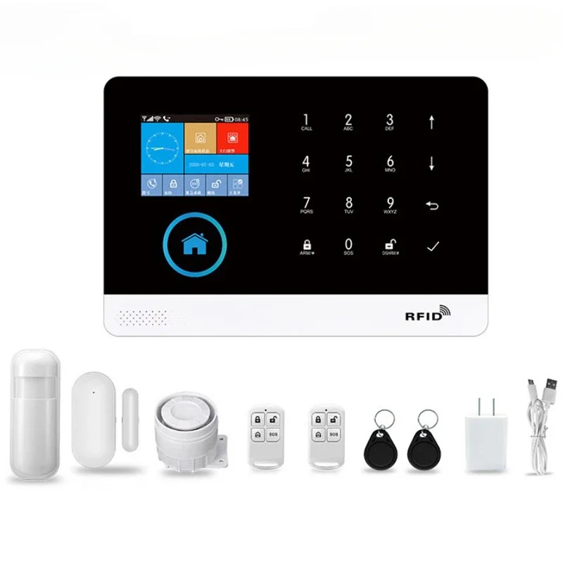 New RBG002 WIFI +GSM Home Alarm System, Smart APP  Security Intrusion Anti-theft Device, Real-time Camera Sensor Remote Hot Sale