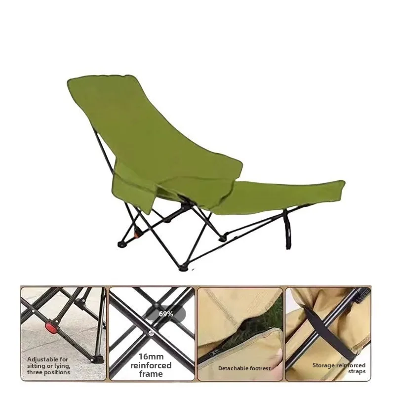 

Foldable Office Chair Cam Moon ape with Footrest Portable Nap Four Levels Adjustable Outdoor Leisure Furniture Chair