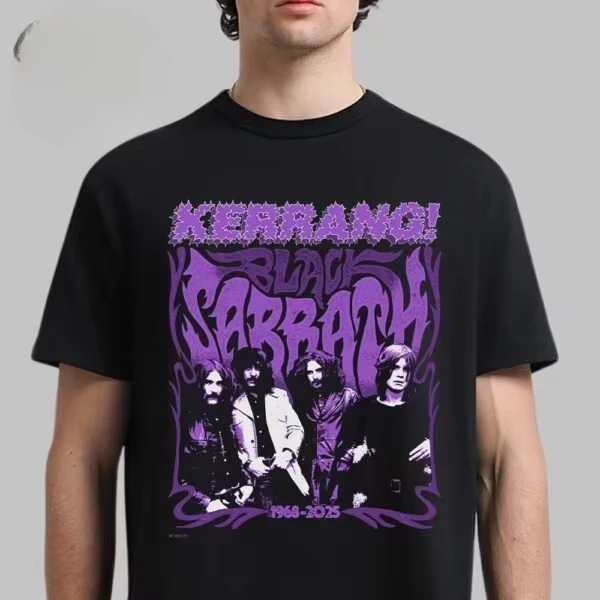 تي شيرت Black Sabbath and Ozzy Osbourne العودة إلى حدث Merch للمبتدئين مع تي شيرت على الوجهين Ins Y2k نمط جديد تمامًا #4